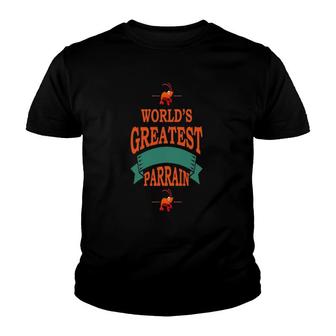 Mens Worlds Greatest Parrain [No 2] Youth T-shirt | Mazezy